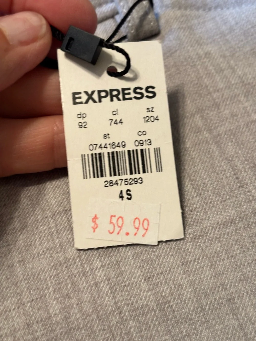 Express flare trouser pants Light gray size 4 short